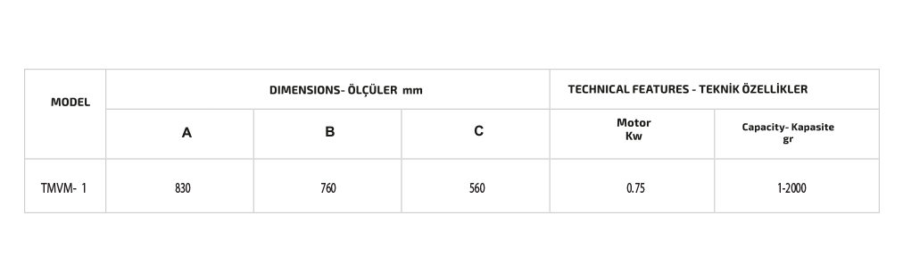 VİTAMİN MAKİNESİ özellikleri